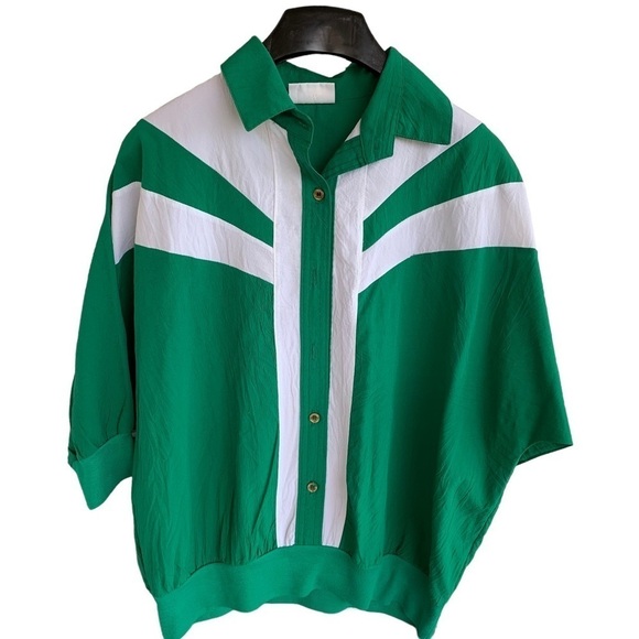 Vintage Women’s Track Suit Parachute Top Pants 80s Cortiva Made in USA - Picture 6 of 10